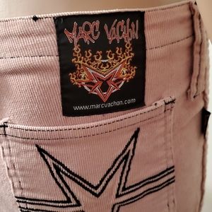 RARE Marc Vachon Baby Pink Corduroy Pants 10/34